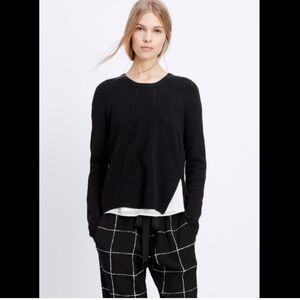 Vince | Women's L | Black Sweater With Asymetrical Zip Detail